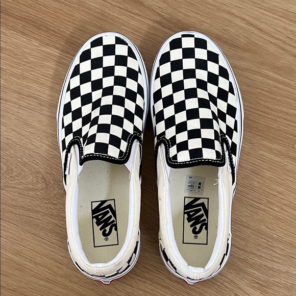 Vans Black and White Checkerboard Slip-Ons women’s size 7. Men’s size 5.5 - Picture 2 of 4